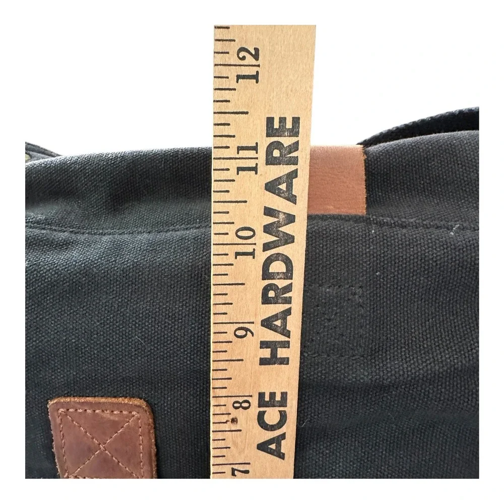 Kattee Black Canvas Leather Messenger Bag Crossbody Satchel Laptop Shoulder Bag